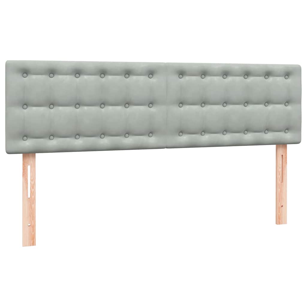 Box spring postel s matrací a LED světle šedá 160x220 cm samet - obrázek 7