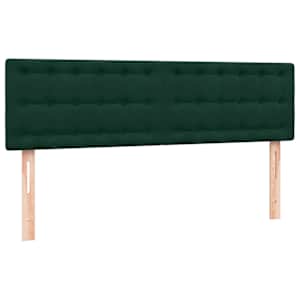 Box spring postel s matrací a LED tmavě zelená 160x220 cm samet - obrázek 7