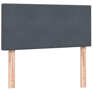 Box spring postel s matrací tmavě šedá 80x210 cm samet - obrázek 7