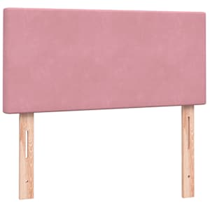Box spring postel s matrací růžová 90x210 cm samet - obrázek 7