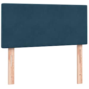 Box spring postel s matrací tmavě modrá 100x210 cm samet - obrázek 7