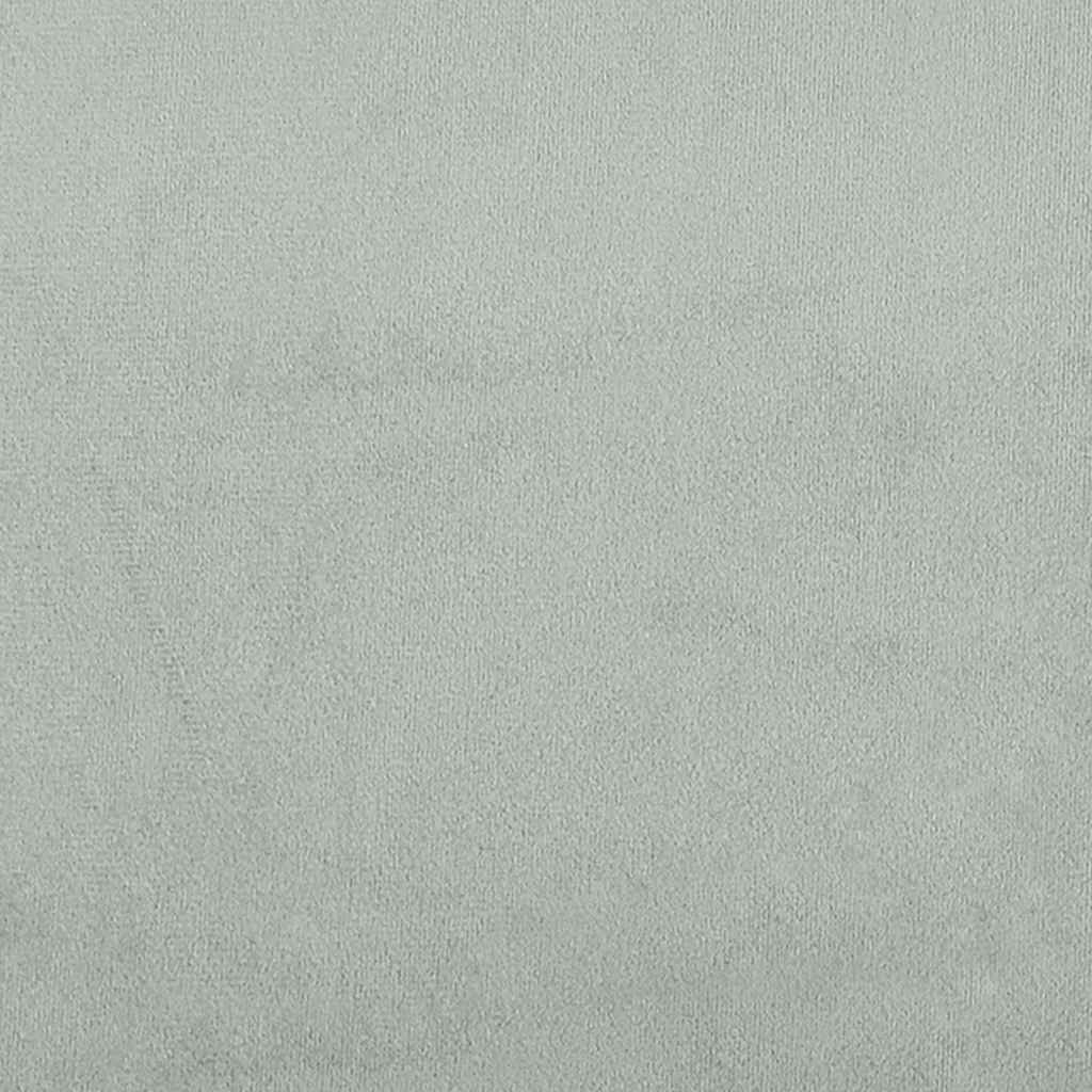 Łóżko kontynentalne z materacem, jasnoszare, 160x210cm, aksamit