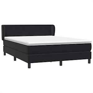 Box spring postel s matrací černá 160x210 cm samet - obrázek 2