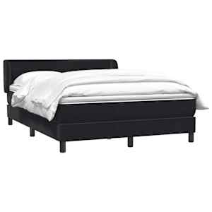Box spring postel s matrací černá 160x210 cm samet - obrázek 4