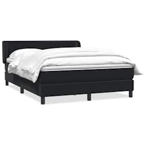 Box spring postel s matrací černá 160x210 cm samet - obrázek 1
