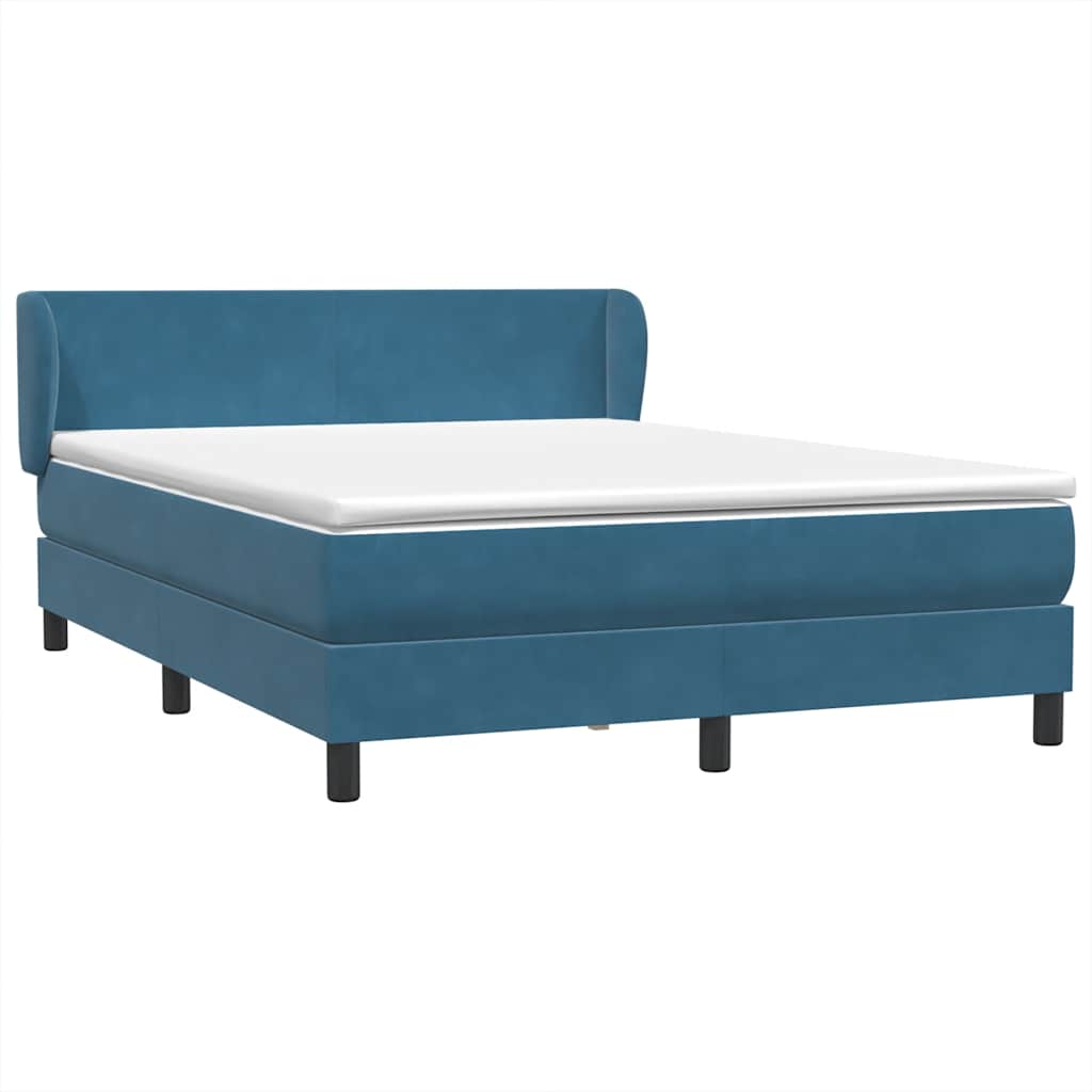 Thumbnail - vidaXL Boxspringbett mit Matratze Dunkelblau 160x210 cm Samt