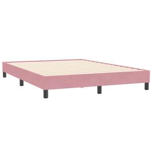 Box spring postel s matrací růžová 160x210 cm samet - obrázek 5