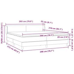 Box spring postel s matracemi tmavě zelená 200x210 cm samet - obrázek 12
