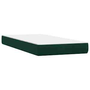 Box spring postel s matrací tmavě zelená 80x220 cm samet - obrázek 6