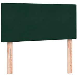 Box spring postel s matrací tmavě zelená 80x220 cm samet - obrázek 7