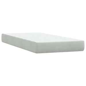 Box Spring Postel s matrací Světle šedá 90x220 cm Samet - obrázek 6