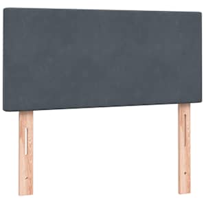 Box spring postel s matrací tmavě šedá 100x220 cm samet - obrázek 7
