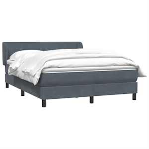 Box spring postel s matrací tmavě šedá 140x220 cm samet - obrázek 10
