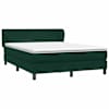 vidaXL Box Vedruvoodi madratsiga Tumeroheline 160x220 cm samet