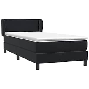 Box spring postel s matrací černá 80x210 cm samet - obrázek 4