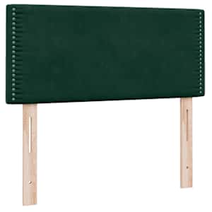 Box spring postel s matrací tmavě zelená 90x210 cm samet - obrázek 7