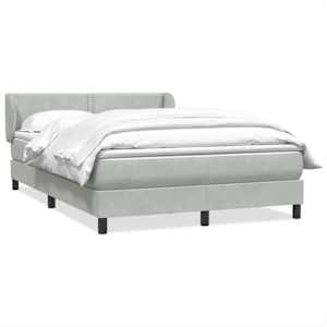 Box spring postel s matrací světle šedá 160x210 cm samet - obrázek 2