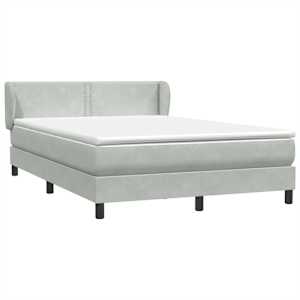 Box spring postel s matrací světle šedá 160x210 cm samet - obrázek 4