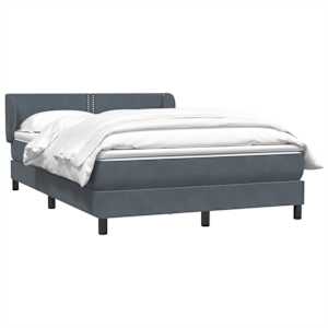 Box spring postel s matrací tmavě šedá 160x210 cm samet - obrázek 3