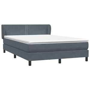 Box spring postel s matrací tmavě šedá 160x210 cm samet - obrázek 4