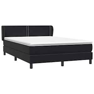 Box spring postel s matrací černá 160x210 cm samet - obrázek 4