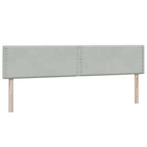 Postel Box Spring s matracemi světle šedá 180x210 cm samet - obrázek 7