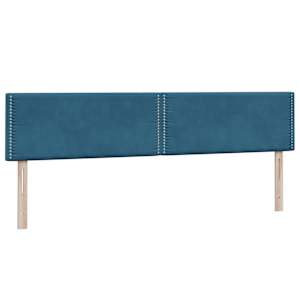 Box spring postel s matracemi tmavě modrá 180x210 cm samet - obrázek 7