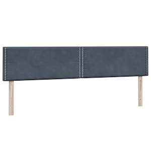 Box spring postel s matracemi tmavě šedá 200x210 cm samet - obrázek 7