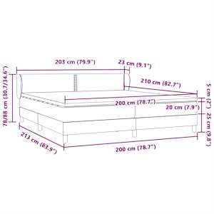 Box spring postel s matracemi tmavě zelená 200x210 cm samet - obrázek 12