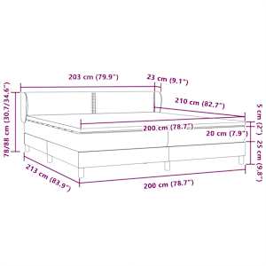 Box spring postel s matracemi tmavě modrá 200x210 cm samet - obrázek 12