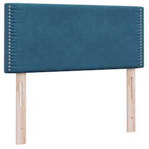 Box spring postel s matrací tmavě modrá 100x220 cm samet - obrázek 7