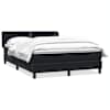 vidaXL Box Vedruvoodi Madratsiga Must 160x220 cm samet