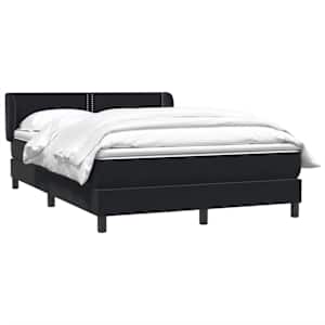 Box spring postel s matrací černá 160x220 cm samet - obrázek 3