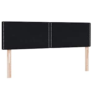 Box spring postelja z vzmetnico črna 160x220 cm žamet - slika 7