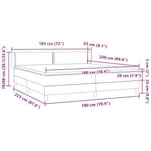 Postel Box Spring s matracemi tmavě zelená 180x220 cm samet - obrázek 12