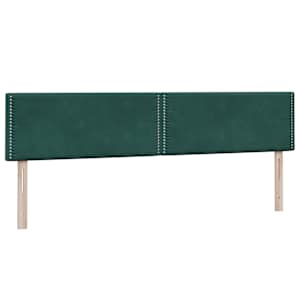 Postel Box Spring s matracemi tmavě zelená 180x220 cm samet - obrázek 7
