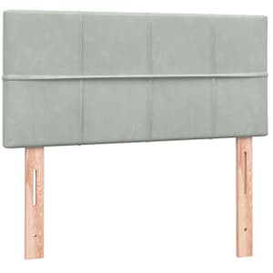 Box spring postel s matrací světle šedá 80x210 cm samet - obrázek 7