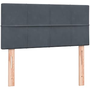 Box spring postel s matrací tmavě šedá 80x210 cm samet - obrázek 7