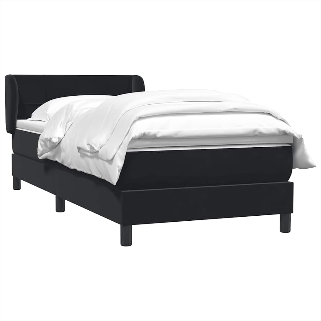 Thumbnail - vidaXL Boxspringbett mit Matratze Schwarz 90x210 cm Samt