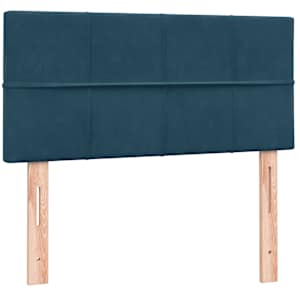 Box spring postel s matrací tmavě modrá 100x210 cm samet - obrázek 7