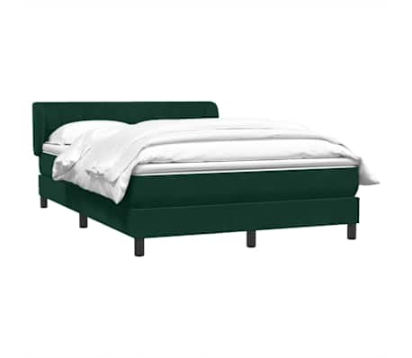 vidaXL Sommier &agrave; lattes de lit et matelas vert fonc&eacute; 140x210cm velours
