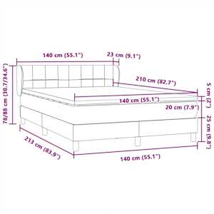 Box spring postel s matrací růžová 140x210 cm samet - obrázek 12