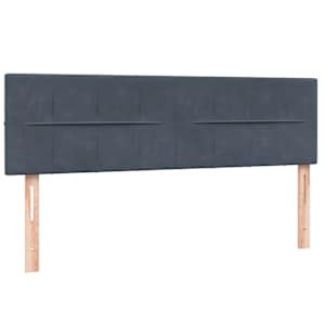 Box spring postel s matrací tmavě šedá 160x210 cm samet - obrázek 7
