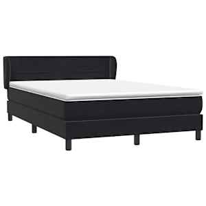 Box spring postel s matrací černá 160x210 cm samet - obrázek 4