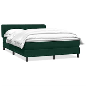 Box spring postel s matrací tmavě zelená 160x210 cm samet - obrázek 2