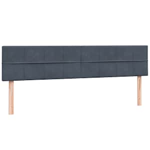 Box spring postel s matracemi tmavě šedá 200x210 cm samet - obrázek 7