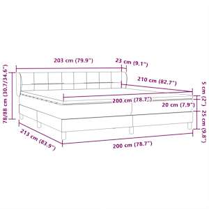 Box spring postel s matracemi tmavě zelená 200x210 cm samet - obrázek 12