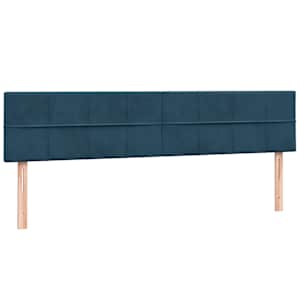Box spring postel s matracemi tmavě modrá 200x210 cm samet - obrázek 7