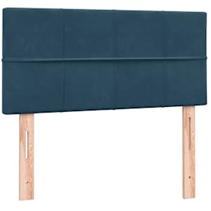 Box spring postel s matrací tmavě modrá 80x220 cm samet - obrázek 7