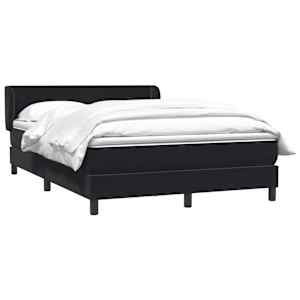 vidaXL Sommier &agrave; lattes de lit avec matelas noir 140x220 cm velours